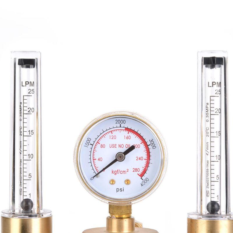 Aug. Dual Tube Regulator G5/8" Male Threaded Connection As Pressure Reducer Flow Meter For Welding Systems