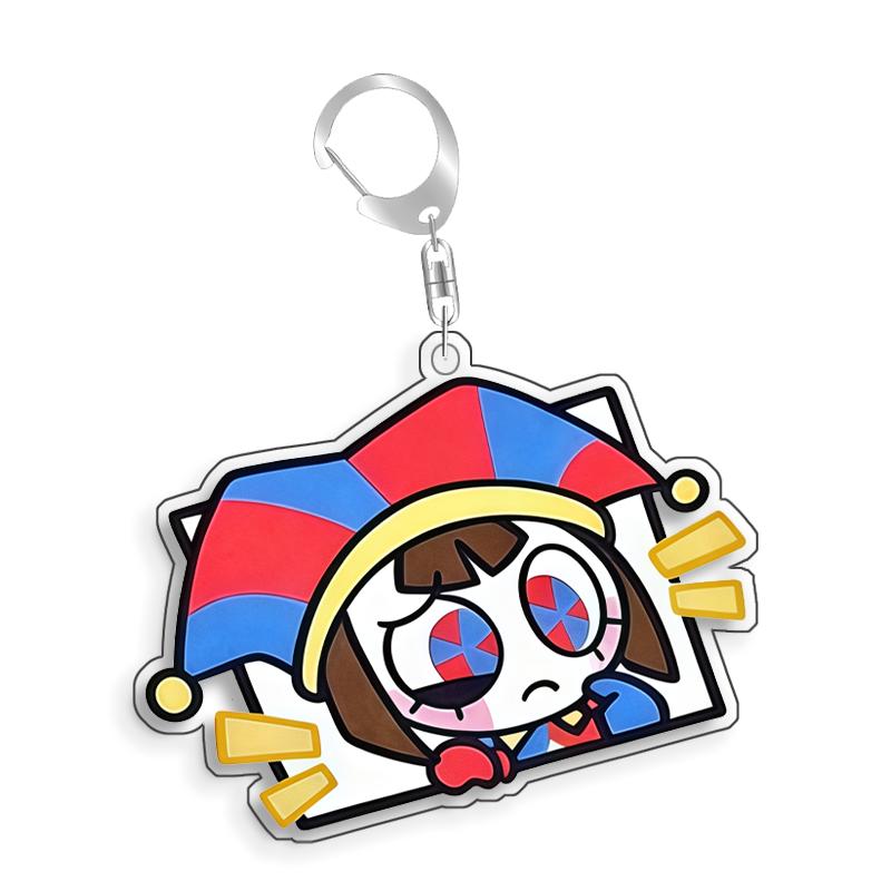 

For The Amazing Digital Circus Kaufmo Gangle Ragatha Caine Acrylic Selfmade Cute Cartoon Anime Keychain Pendant Toy Gift 5cm 5cm