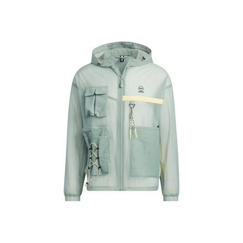 

adidas Colorblock Pocket Long-Sleeve Hoodie Work Jacket Men’s Silver Gray Green S серый/серебряный