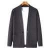 Spring and Autumn Men's and Women's Same Style Loose Knitted Cardigan One Button Big Pocket Outer Wear Fashion Trend Korean Coat