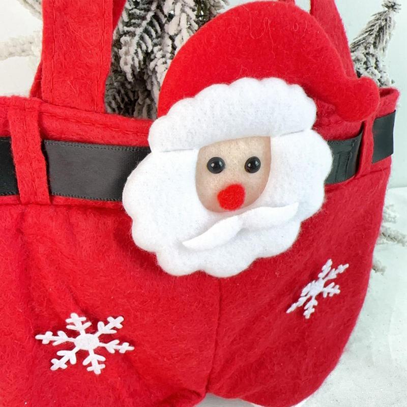 Christmas Snack Bags Santa Pants Basket Christmas Party Bags For New Year Parties Family Gatherings Celebrations Holiday