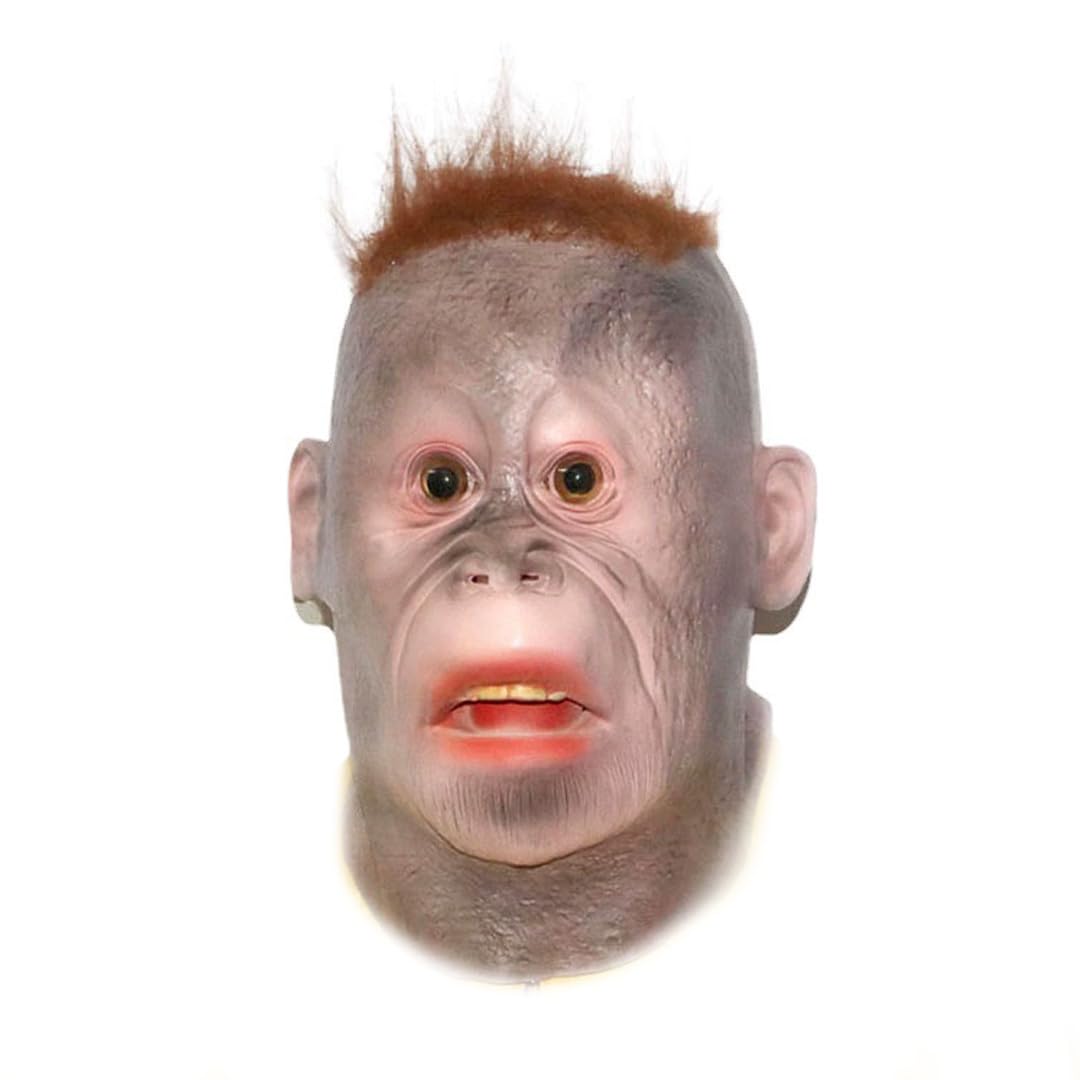 

Страшная маска Реалистичная маска орангутана Косплей Головной убор Хэллоуин Обезьяна Вечеринка Развлечения [TOMMYFIELD] (маскировать) [Продукт]