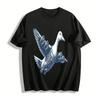 Turbo Engine Flying Duck Graphic Cool Casual Short Sleeve Pure Cotton T-shirt