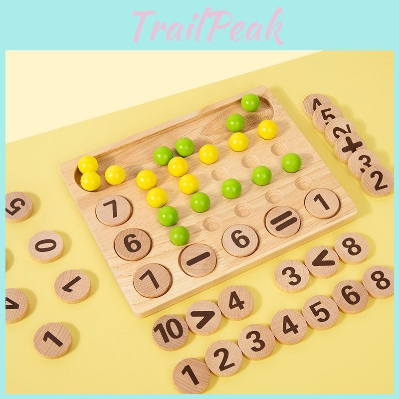 Math Number Wooden Calculation Cognition Block Game Board Children Toy Puzzle