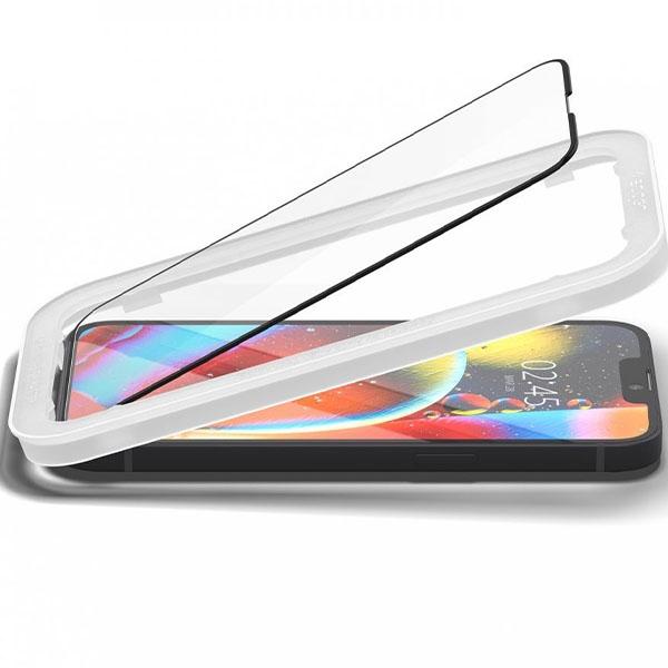 Szkło hartowane do iPhone 14 Spigen Czarna ramka