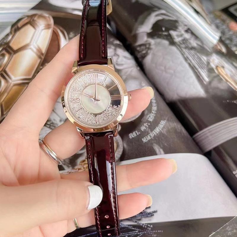 Sky Tower Simple Quicksand 520 Watch Schoolgirl Vintage Roman Scale Ladies Quartz Waterproof Watch 19003