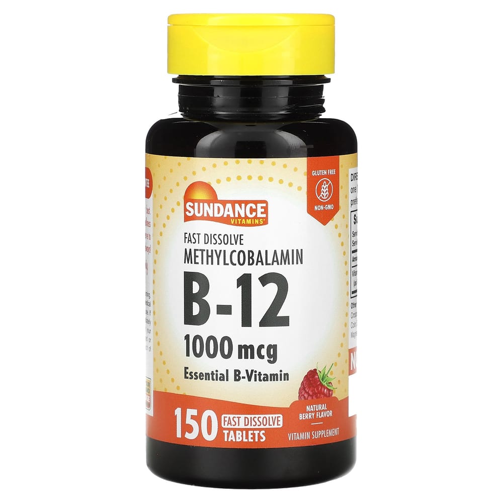 iHerb Fast Dissolve Methylcobalamin B-12 Natural Berry 1000mcg, 150 Tablets