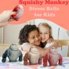 1PC Mini Monkey Splat Squishy Dough Fidget Toy Stress Relief Stress Ball 3.54inch Sensory Toy for Adults And Kids Party Favors