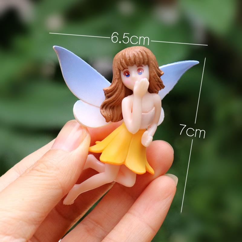 

Flower Fairy Elf Figure Ornament Decoration Pvc Craft Miniature Figure Tiny For Garden Micro Landscape Potted Decor Accessories