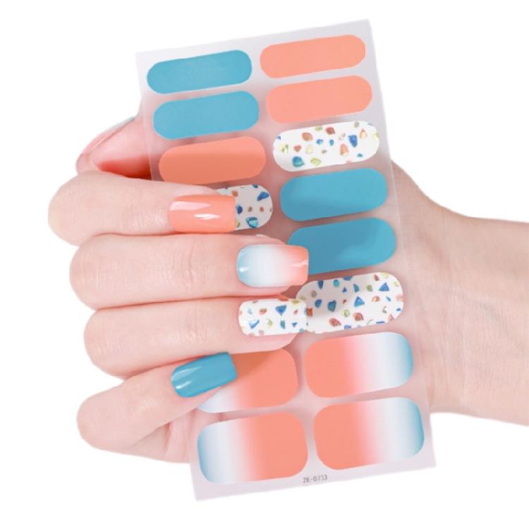 Valentine's Day Full Wrap Nail Stickers Nails Polish Strips Adhesive DIY Nails Art Decals Manicure Accessories