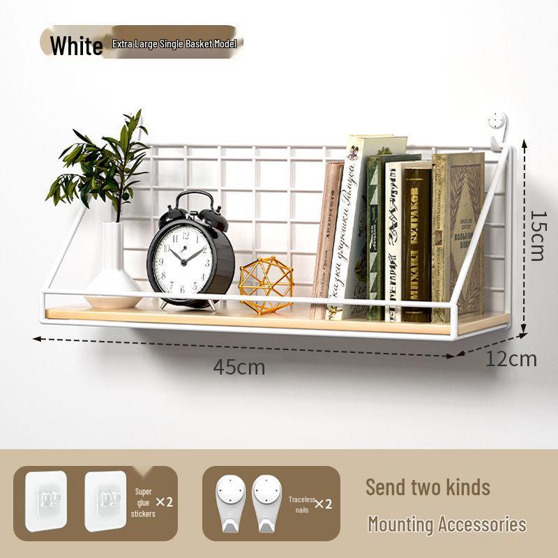Lochfreies Lagerregal zur Wandmontage: Schlafsaal & Schlafzimmer Organizer Regal