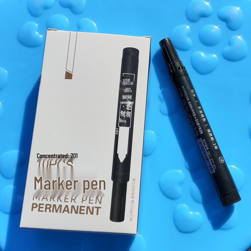 Black Oil-Based Waterproof Large Tip Quick-Dry Marker Pen