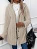 Winter Fashion Warm Long Sleeve Cardigan Hooded Women Coat 2026 New Casual Elegant Long Outwear