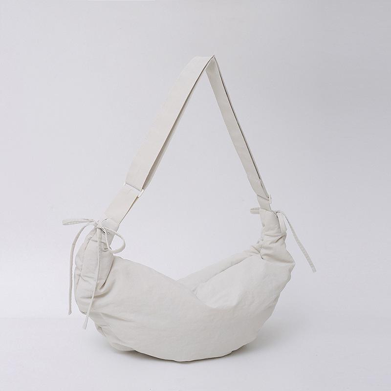 2024 Korean-Style Lightweight Women's Nylon Canvas Crossbody & Underarm Dumpling Bag