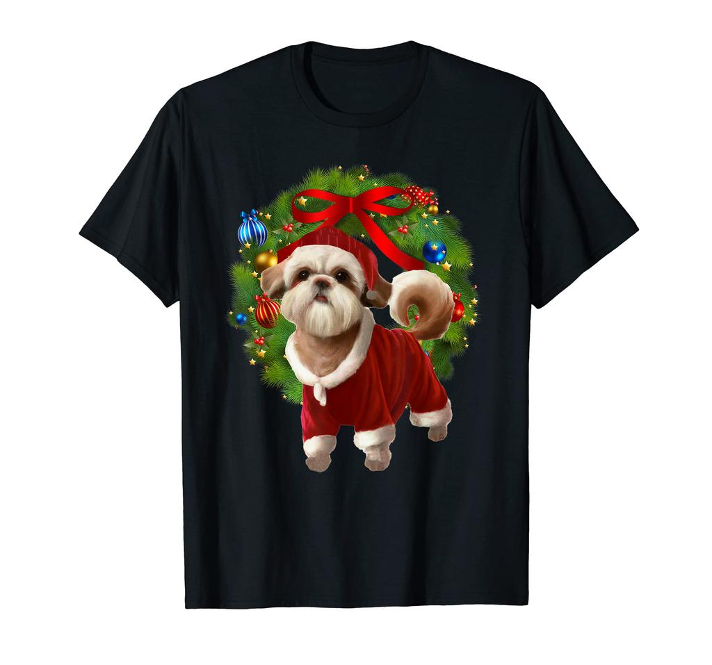 Funny Shih Tzu Christmas Dog T-Shirt for Men, Dog Lovers, Funny Clothing, Gift, Kids T-Shirt