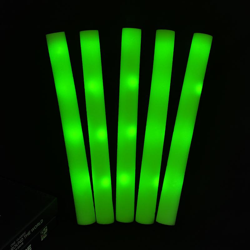 30 Pezzi Bastoncini Luminosi in Schiuma LED RGB all'Ingrosso Bastoncini Luminosi Colorati Tubo per Tifo Buio Luce Forniture per Feste di Compleanno Matrimonio