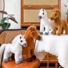 Saddle Standing Foal Plush Doll Long Mane Cartoon Horse Stuffed Toy  Room Decoration