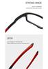 TR90 Square Blue Light Blocking Sports Men's Eyeglass Frame with Flat Lens, Myopia-Compatible (Model TR5773)