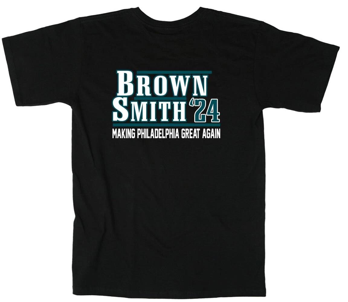 AJ Brown DeVonta Smith Philadelphia Eagles Philly 2024 Long Short Sleeve T-Shirt XL