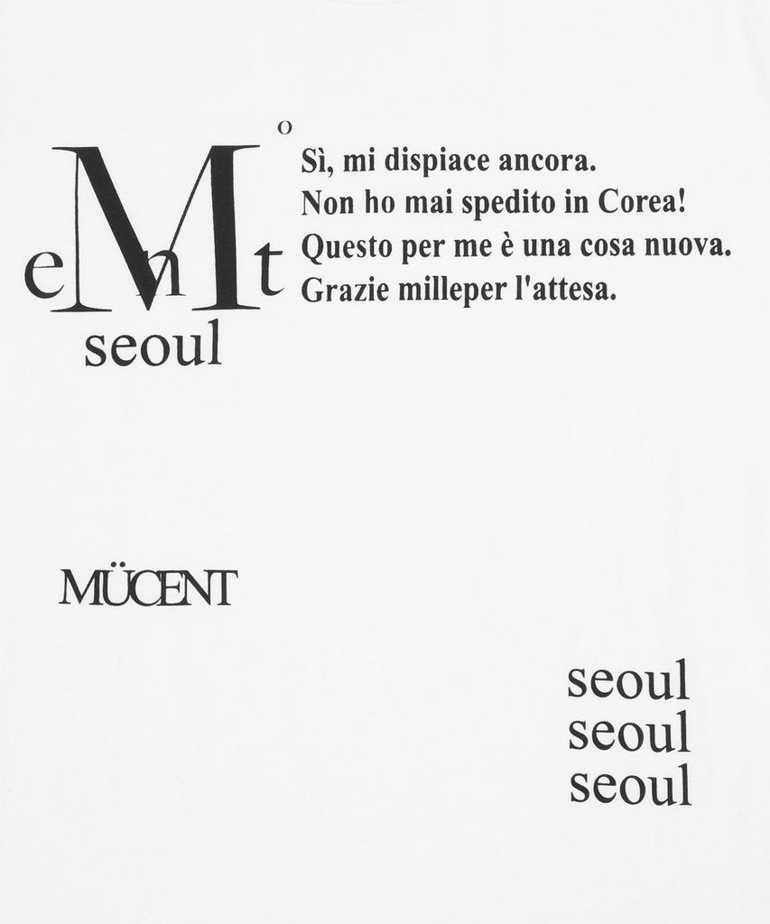 MUCENT Centery Seoul Lettering Round Neck Short Sleeve T-Shirt Unisex (2 Colors)