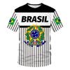 Brazilian Flag Men's Graphic T-shirt Clothing 3D Printing Brazilian Football T-shirt Football Club T-shirt