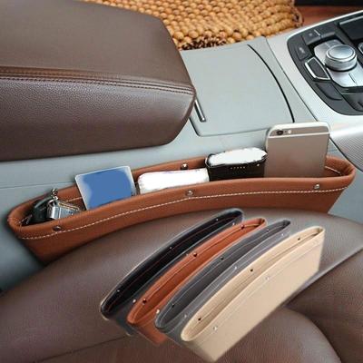 Boîte de capture de voyage en cuir PU Durable, boîte de rangement de poche fendue pour siège de voiture, organisateur de supports