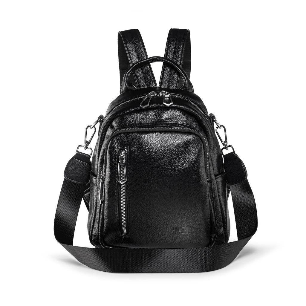 HUAZHIMAO Women's Small Backpack, Mini Backpack, Stylish Leather Waterproof Shoulder Bag, Popular Backpack for Commuting, School, Travel, Casual,