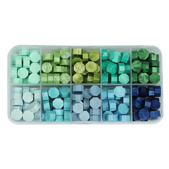 200Pcs Wax Seal Beads Beautiful Colors Easy-to-use Octagon Wax Beads for Invitations Card Envelope Gift Wrapping