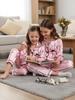 Autumn/Winter Long Sleeve Pajama Set for Medium and Large Girls - Cozy Cardigan Style with Imitation Silk