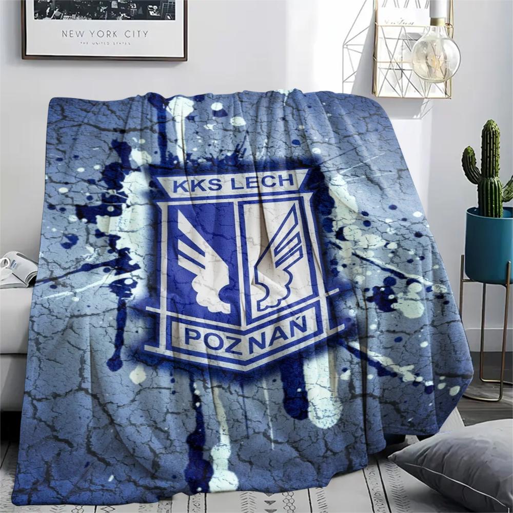 Kks Lech Poznan Print Flannel Blanket, High Quality Comfortable for All Seasons, Home Decor, Warmth and Comfort, Perfect for Christmas Gifts60