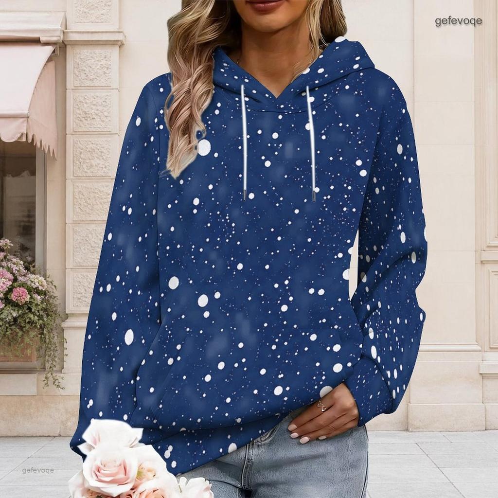 Womens Plus Size White Drawstring Hooded Sweatshirt Long Sleeve Loose Soft Casual Everyday Street Garment