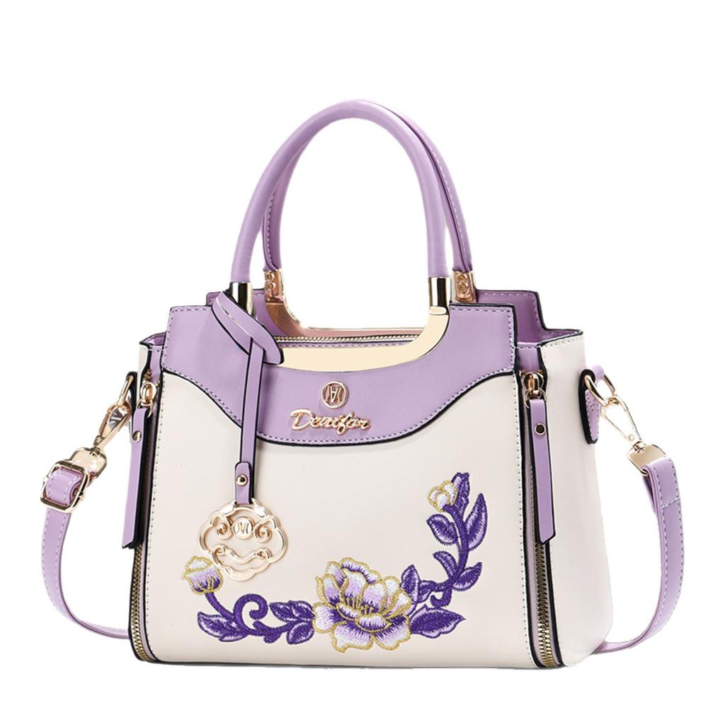 Luxury Chic Chinese Embroidery Small Handbag For Mom, Stylish Versatile Shoulder Crossbody Bag Suitable For Middle Aged Ladies Daily Outing Wedding