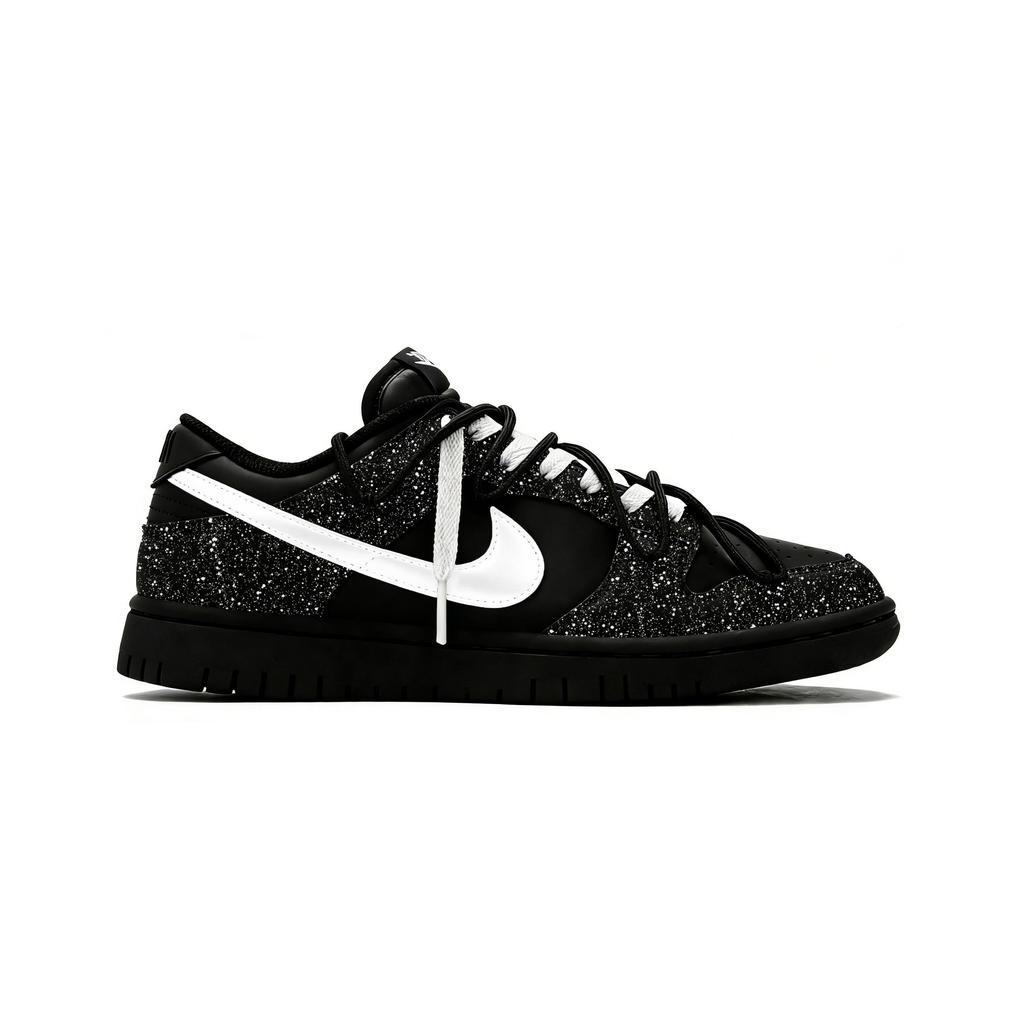 Nike Dunk Night Sky Baby's Breath 2.0 Low top Skateboard Shoes Men's Black White Silver IO7606-010(Team619-2.0)
