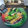 Fantasy Dragon Round Area Rug,Carpet Rug for Living Room Bedroom Sofa Playroom Decor,Non-slip Floor Mat