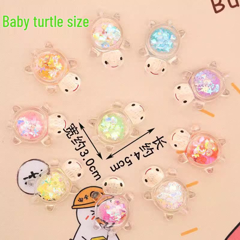 Translucent Sequin Turtle DIY Glue & Accessories - Cute Desktop Ornaments & Trendy Toys for Children