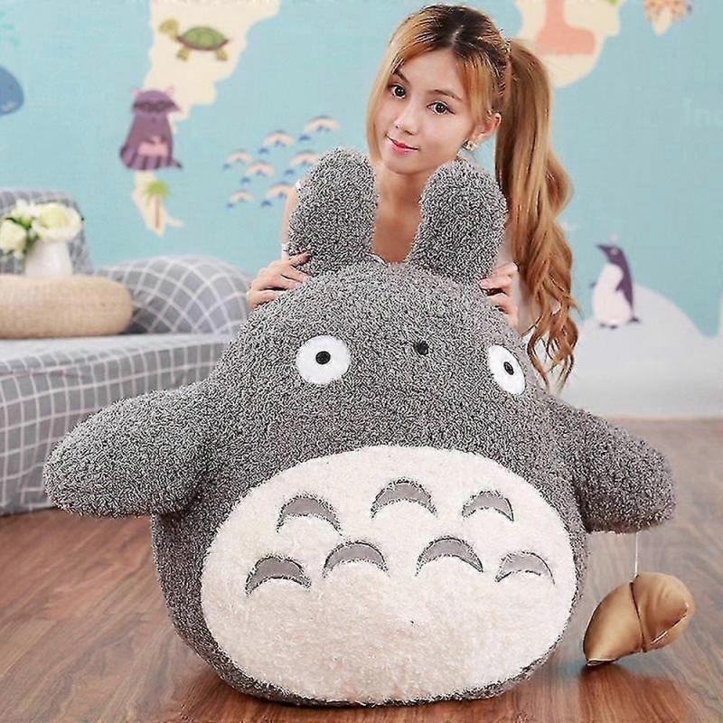 Large Totoro Plush Toy and Pillow, Cartoon Stuffed Doll for Girls and Children's Birthday Gifts