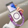 Für Magsafe Magnetischer Handgelenkriemen Handyhülle Für Samsung Galaxy Z Flip 7 6 5 4 3 Flip7 Flip6 Flip5 Flip4 Flip3 Transparente Hülle