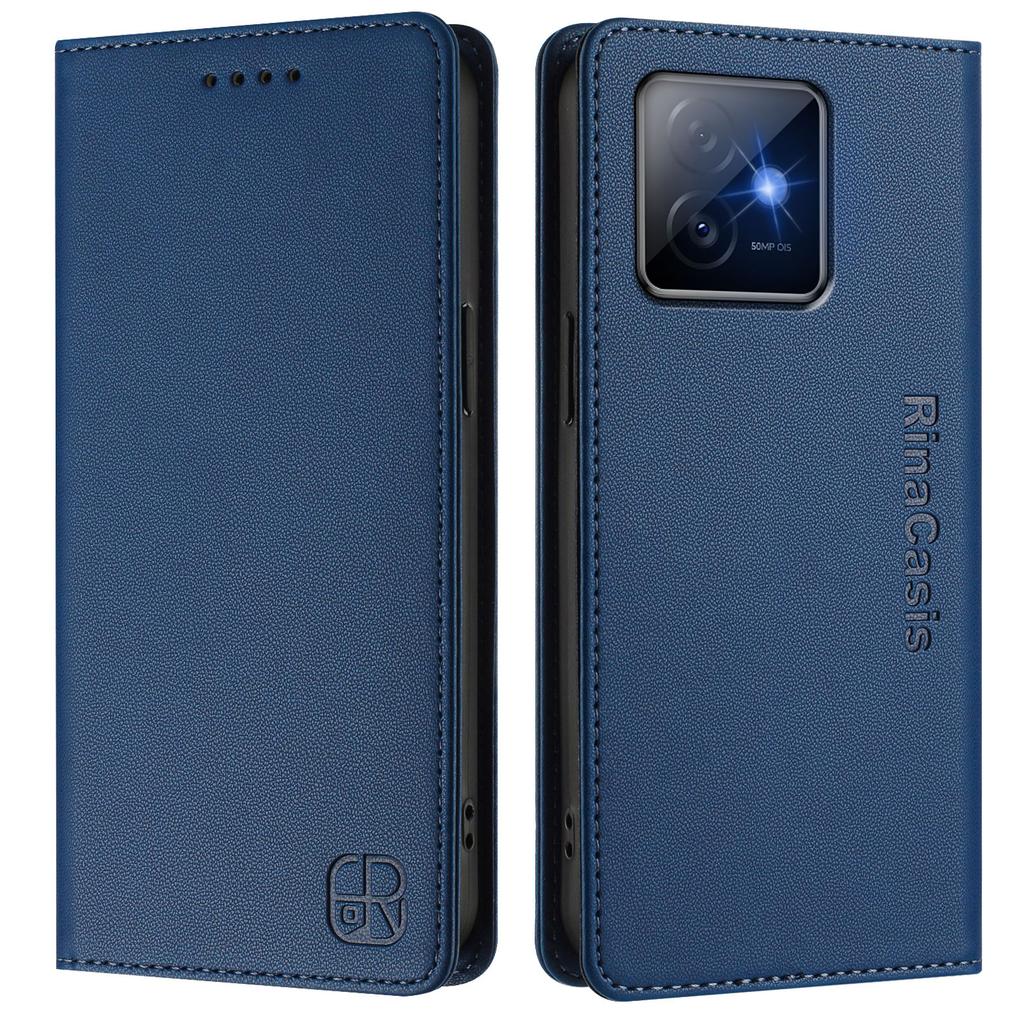 For Honor X60 GT 5G Leather Case RINACASIS RC01 Phone Cover with RFID Blocking Wallet Stand