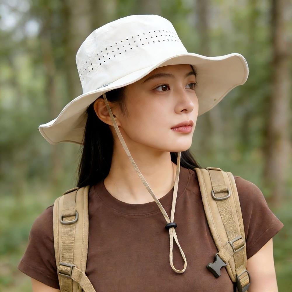 Wide Brim Wide Brim Fisherman Hat Quick Dry Sun Hat Panama Hat Mountaineering Cap  Outdoor Travel