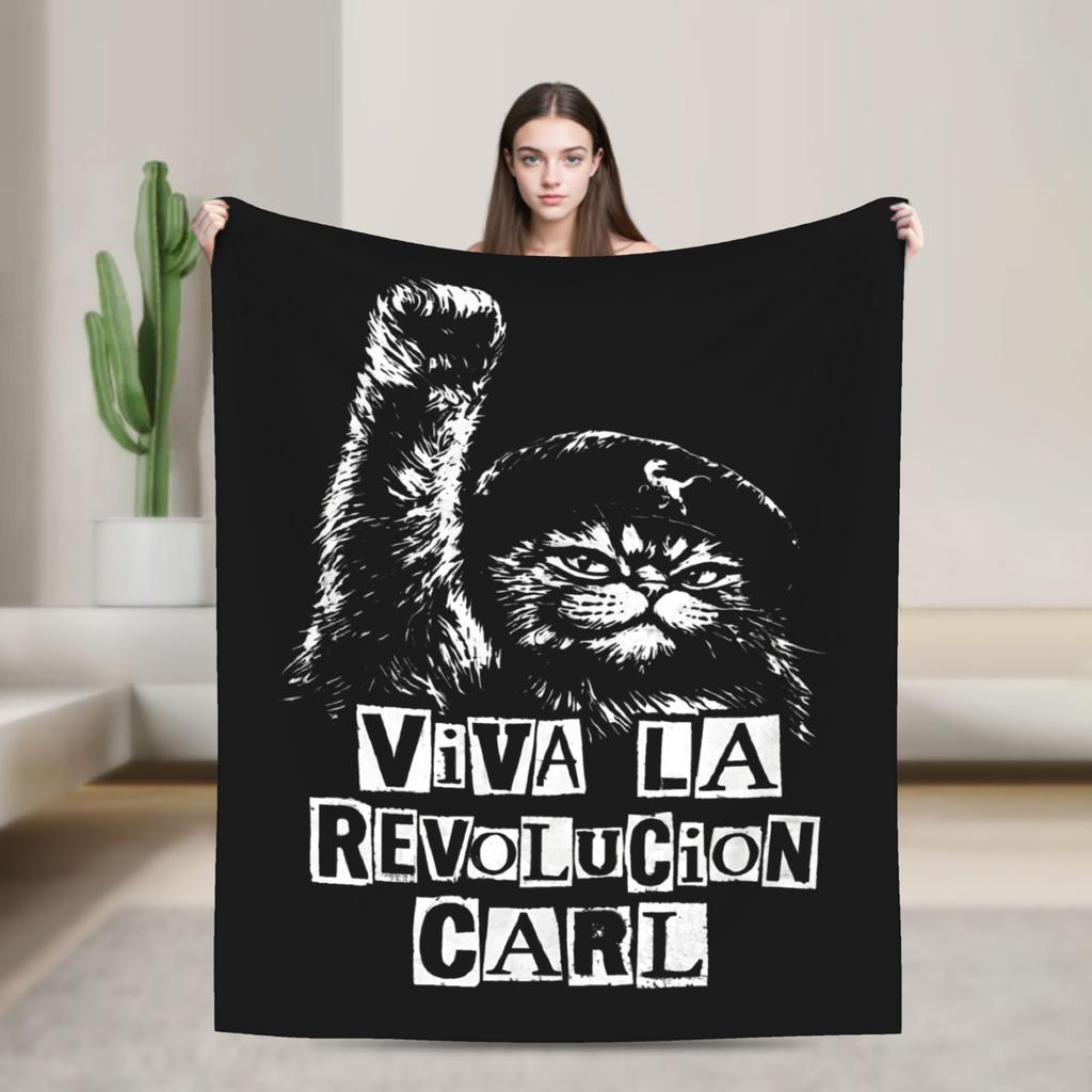 I Am Yelling Carl Funny Donut Cat Blanket Velvet Dungeon Crawler Carls Breathable Warm Throw Blanket for Home Outdoor Quilt