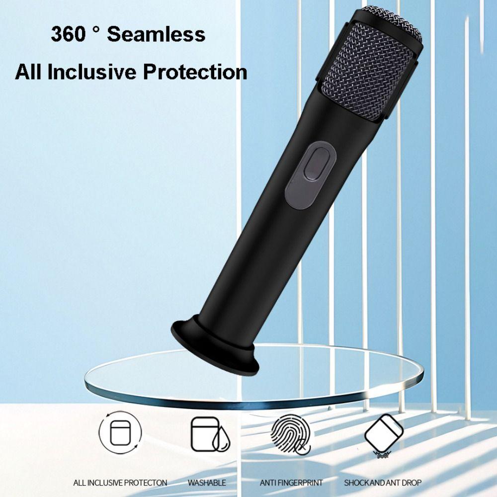 Anti-Rolling Silicone Case Dustproof Shockproof Protective Case Portable Solid Color for JBL PartyBox Wireless Microphone