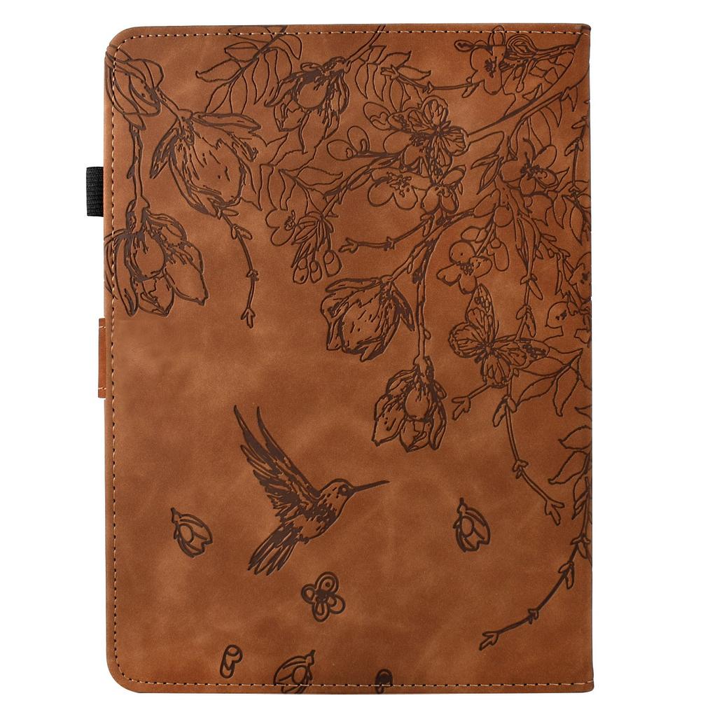 For Amazon Kindle Paperwhite (2024) Case Flower Bird Imprinted Card Holder Leather E-Reader Cover