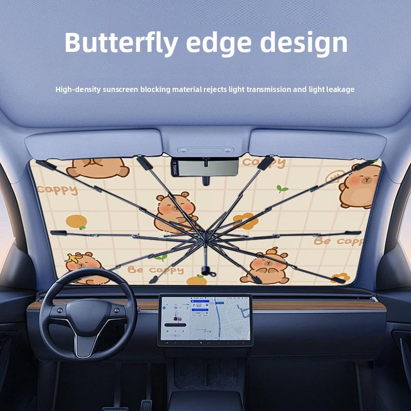 Neue Autospezifische Sonnenblende Cartoon Sonnenblende Schutzschirm Auto Windschutzscheiben-Sonnenblende Außenzubehör Auto Sonnenschutz
