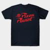 Herren Schwarzes T-Shirt mit Aufdruck Pizza Planet No-Cut Transferpapier Druck Baumwoll-T-Shirt