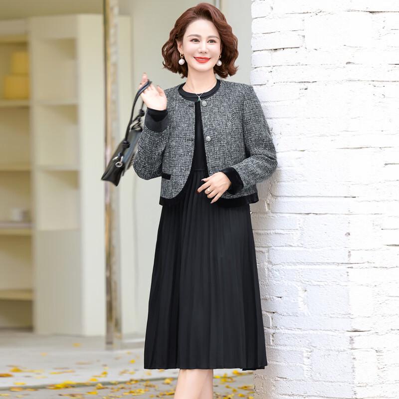 Xiao Fu J251H1322 H-Line Pleated Midi Skirt