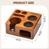 Coffee Portafilter Holder Wooden Organizer Bar Espresso Tamping Station 58mm