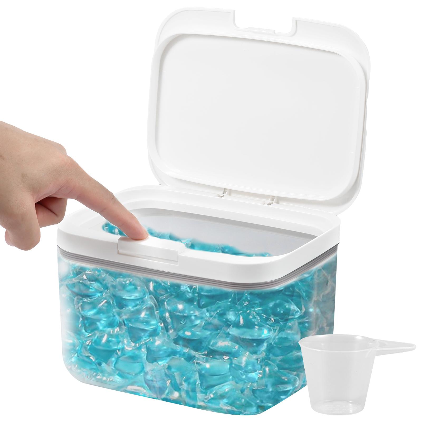 

Контейнер для капсул для стирки объемом 2,8 л, автоматическая выдвижная коробка для хранения посудомоечной машины, большая емкость, вмещает герметичные ароматические шарики, органайзер