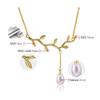 Lotus Fun Real 925 Sterling Silver Natural Pearl Fine Jewelry Waterdrops From The Olive Leaves Necklace With Pendant For Women