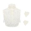 Hollow Pattern Lace Fake Collar Floral Embroidery Sleeves Cuffs Set Fashion Faux Sleeves  Women