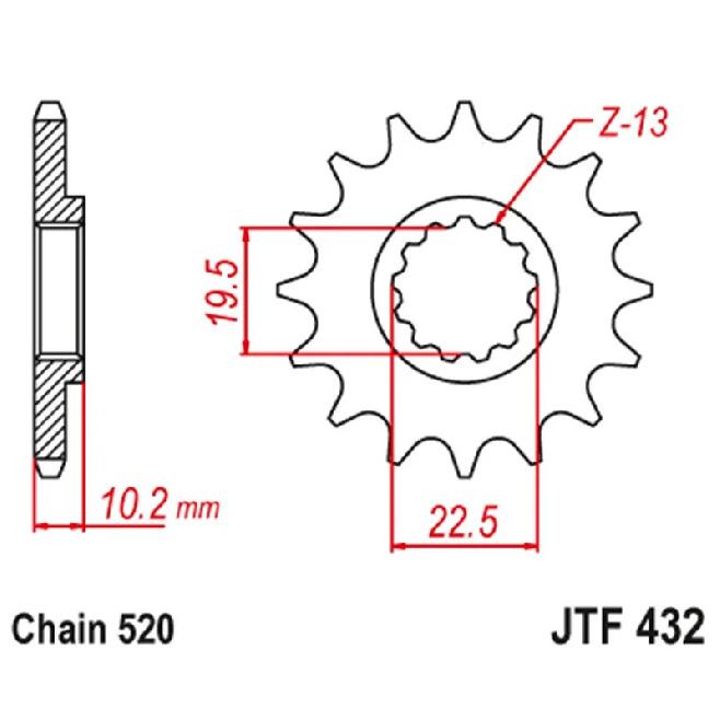 520 Motorcycle Front Sprocket For Suzuki LT250 R LT250R Quadracer 85-93 RMX250 89-01 DR350 90-99 DR350S 90-93 DR350SE 94-99